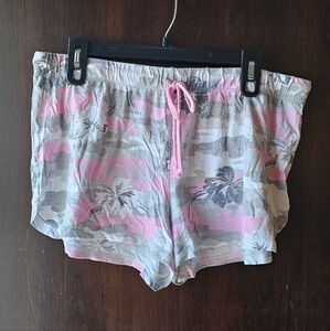 Secret Treasures Pink and Gray Patterned Loungewear Shorts